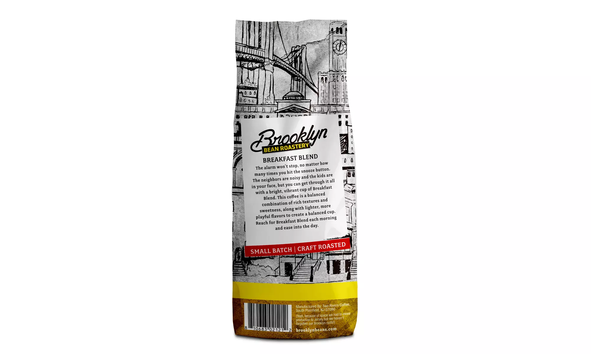 Brooklyn Bean Ground Coffee 12 Ounce Bags - 2 pk or 6 pk