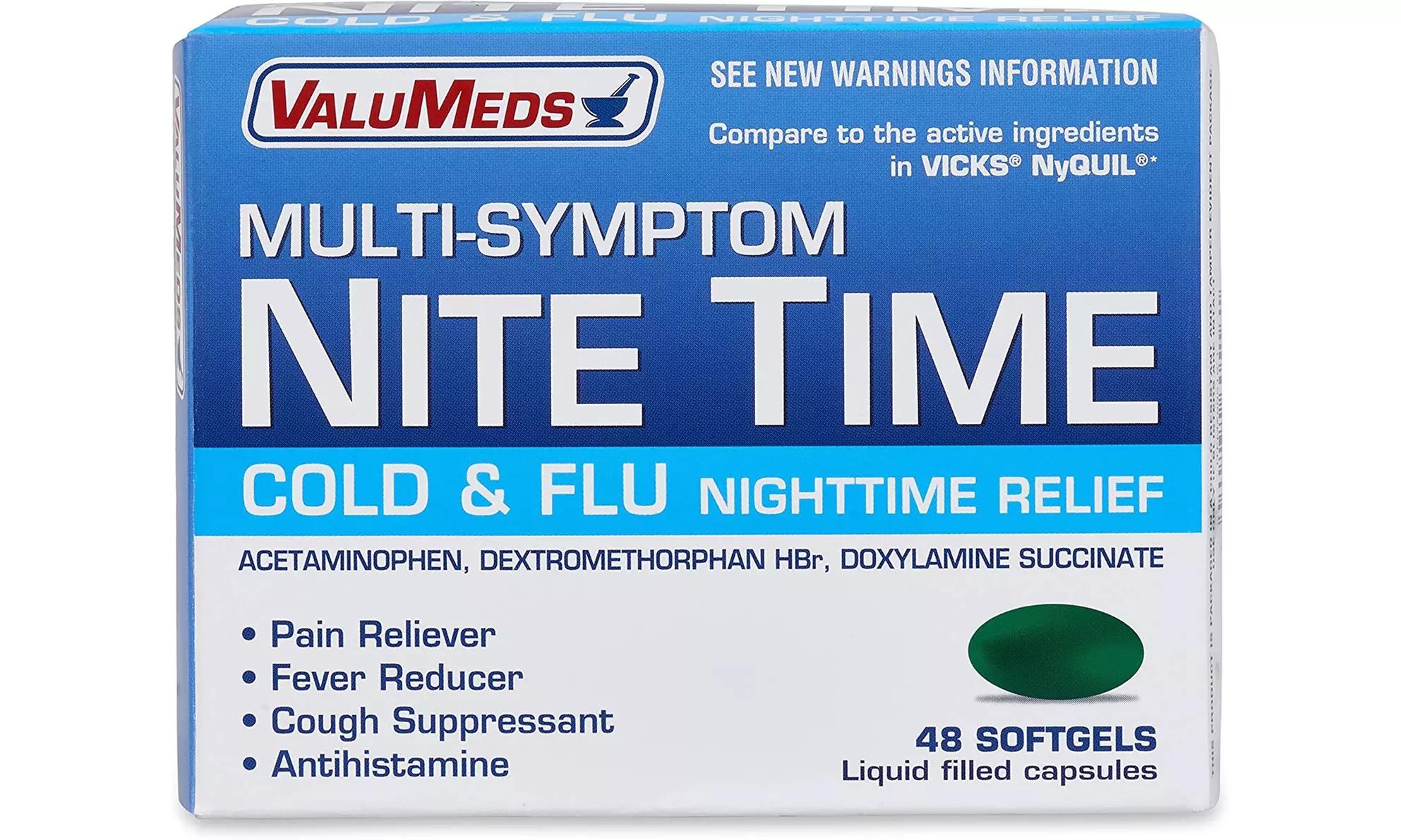 ValuMeds Cough, Cold, and Nighttime Relief (48 Softgels)  - Primary Image