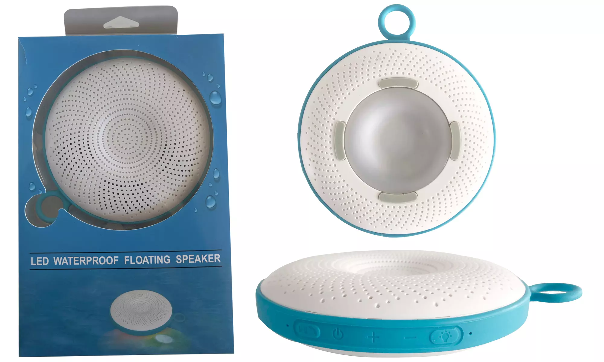 Zummy Floating Bluetooth Pool Waterproof Speaker w/ LED Color Changing Light - Second Medium