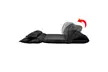 PU Leather Foldable Modern Leisure Floor Sofa Bed Video Gaming 2 Pillows Black - Second Medium