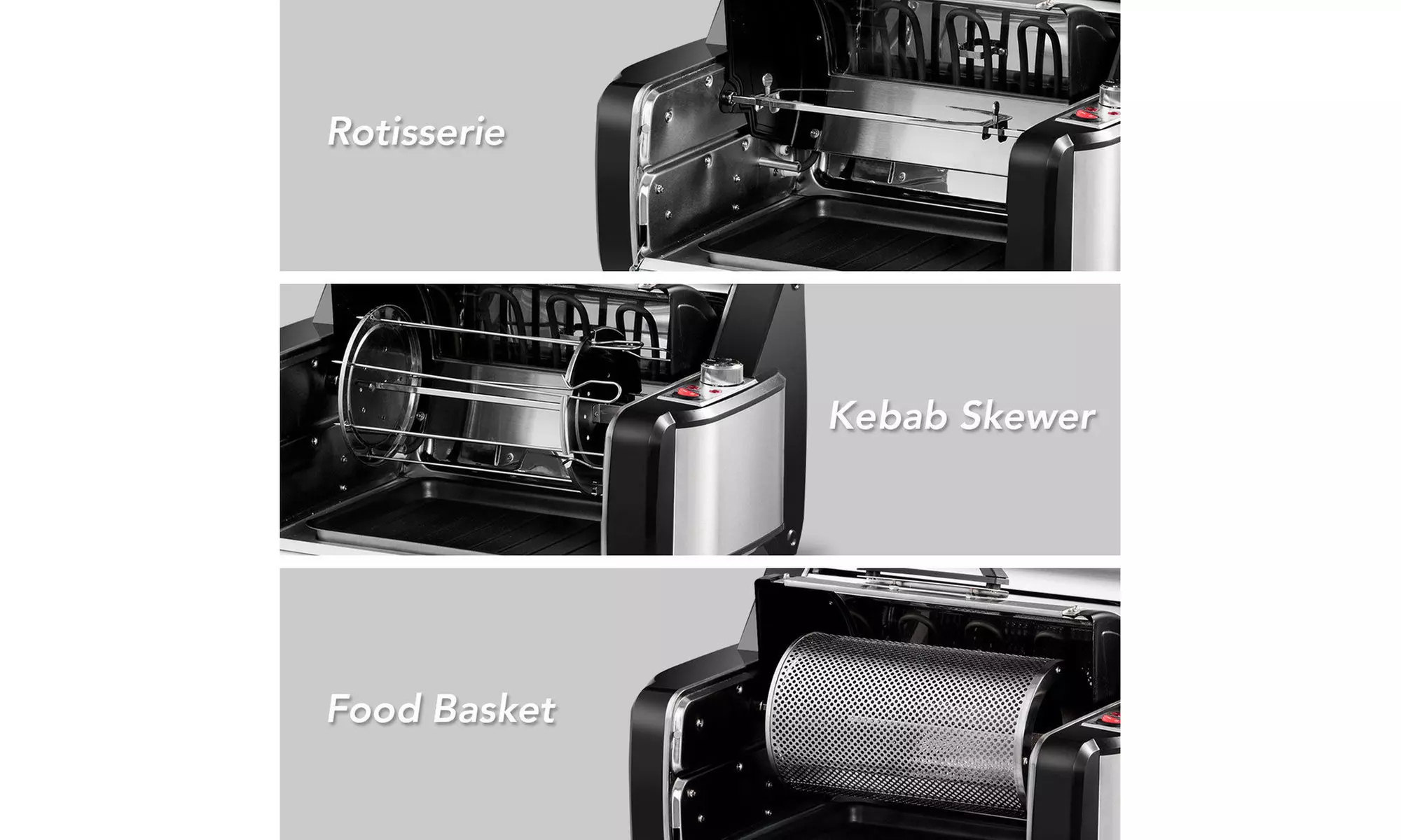Horizontal Rotisserie Oven Grill Shawarma Machine Kebob Skewer Roaster - Second Medium