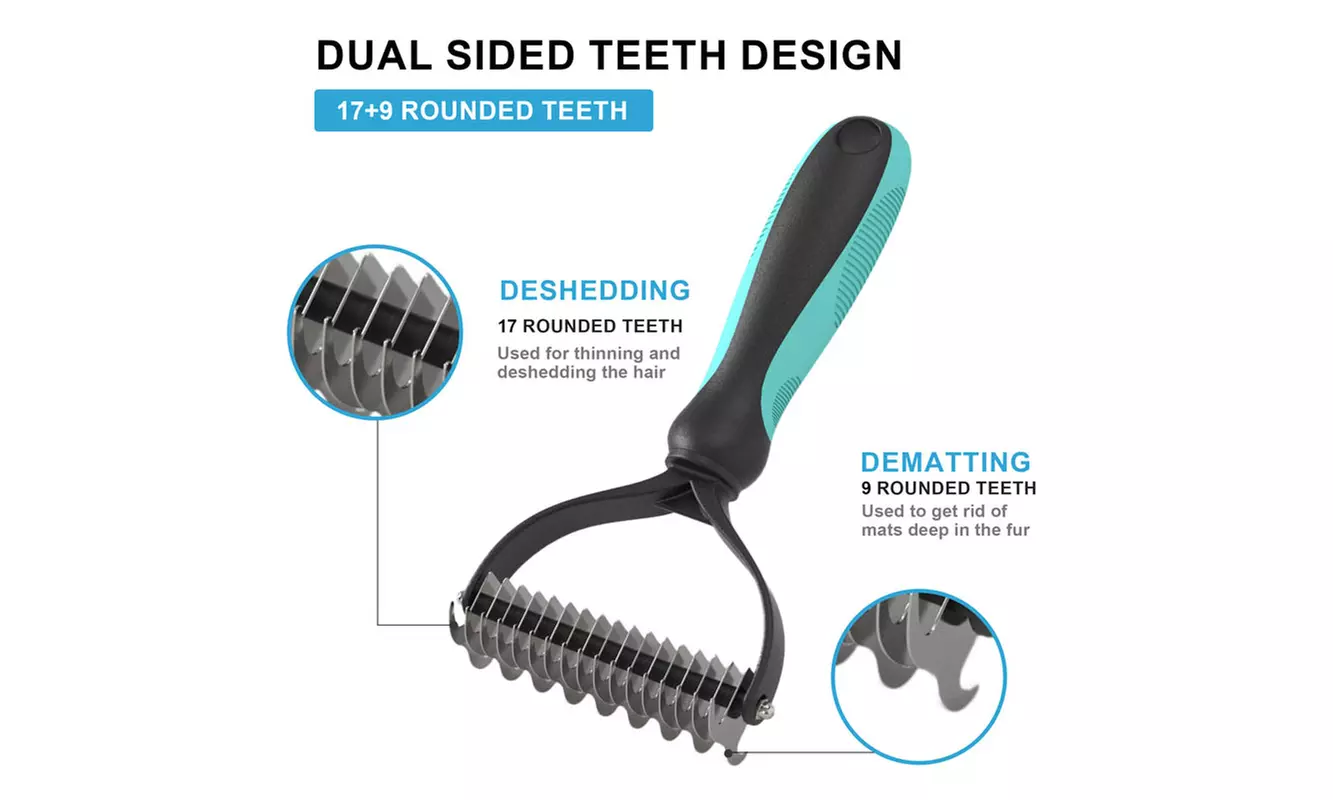 Dog Brush for Shedding Dematting Pet Grooming Cat Hair Undercoat