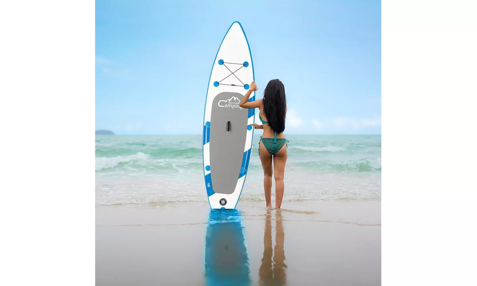 11' Inflatable Stand Up Paddle Board, with SUP Accessories & Carry Bag - Primary Image