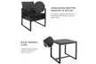 Walnew Patio Furniture Cushioned PE Rattan Bistro Chairs Set of 2 with Table - Second Medium