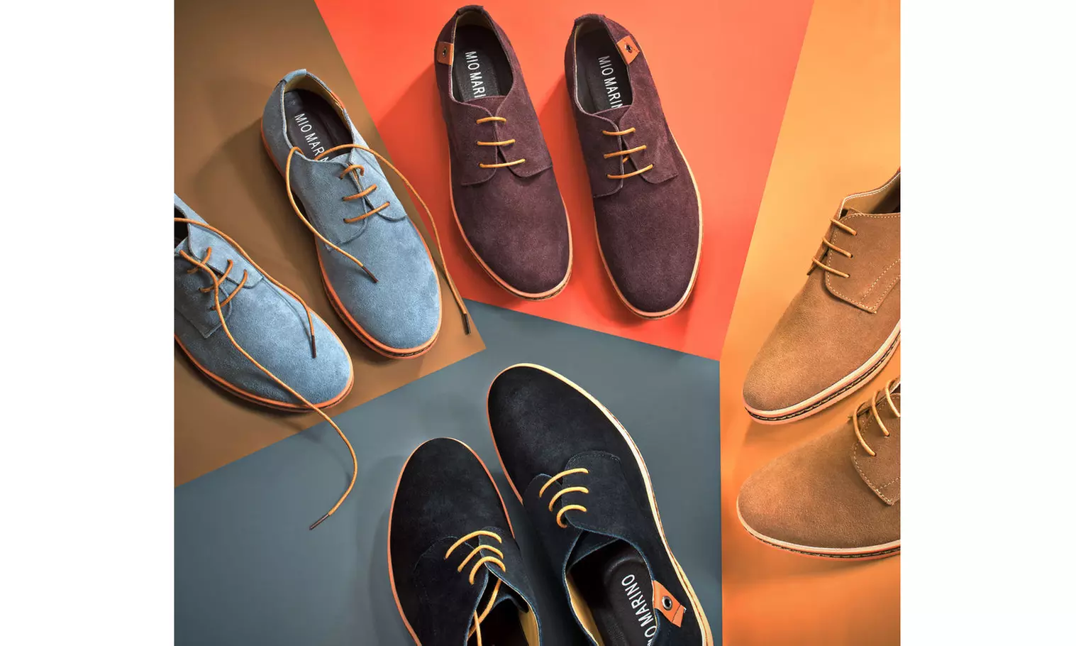 Mio Marino Suede Oxford Dress Shoes for Men - Business Casual Shoes - Primary Image