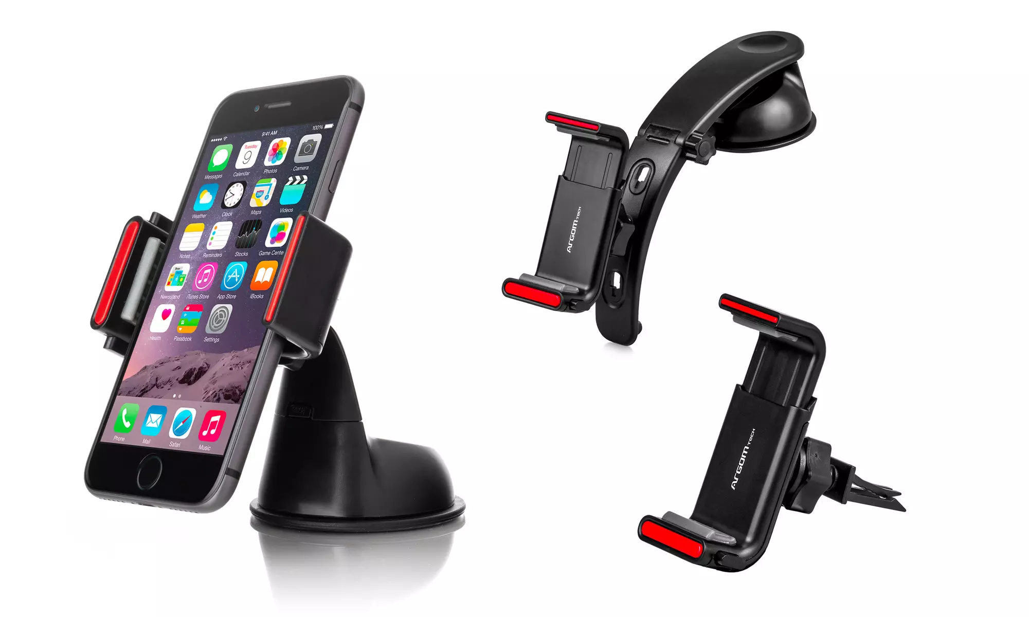 Universal Convertible Car Mount Kit for Cellphones w/ Gel Slip Protection - Primary Image