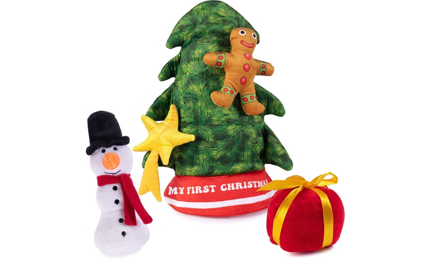 4 Piece Christmas Tree Plush Toy Set