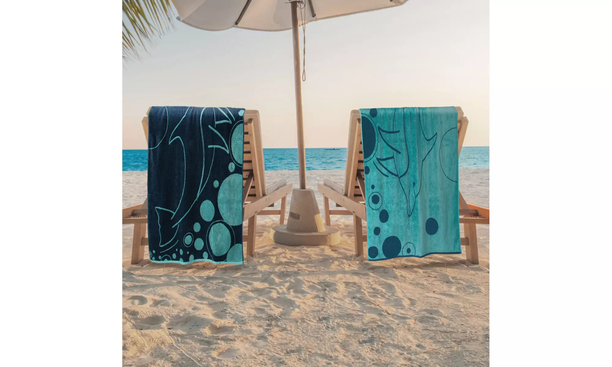 Superior Mystique Dolphins Oversized Beach Towels (2-Pack) - Second Medium