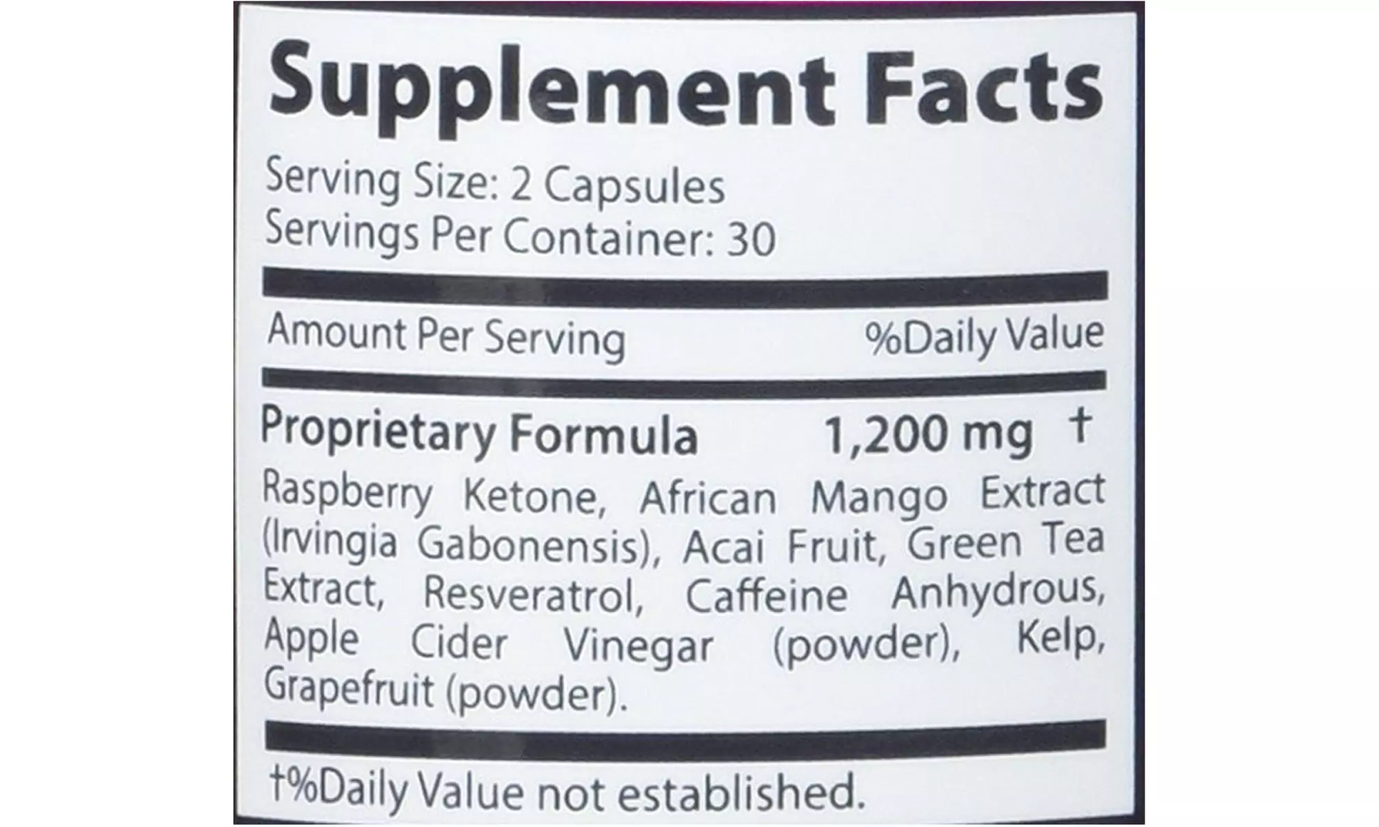 6X Pure Raspberry Ketone Lean Advanced 1200 mg Diet Weight Fat Loss  - Second Medium