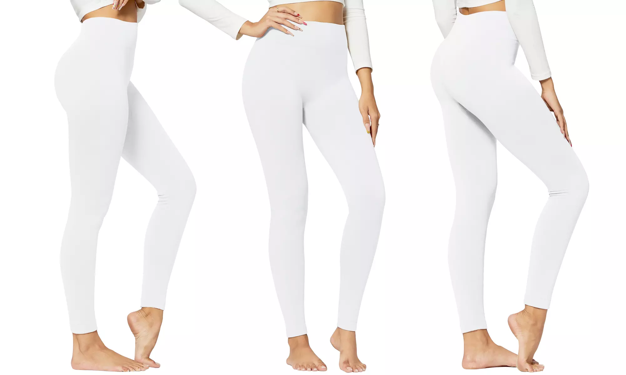 Women's High Waist Leggings Full Length Elastic Tummy Control Pants
