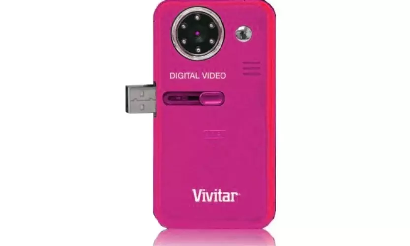 Vivitar DVR 510N Night Vision Pocket Video Digital Camcorder (Pink) - Second Medium