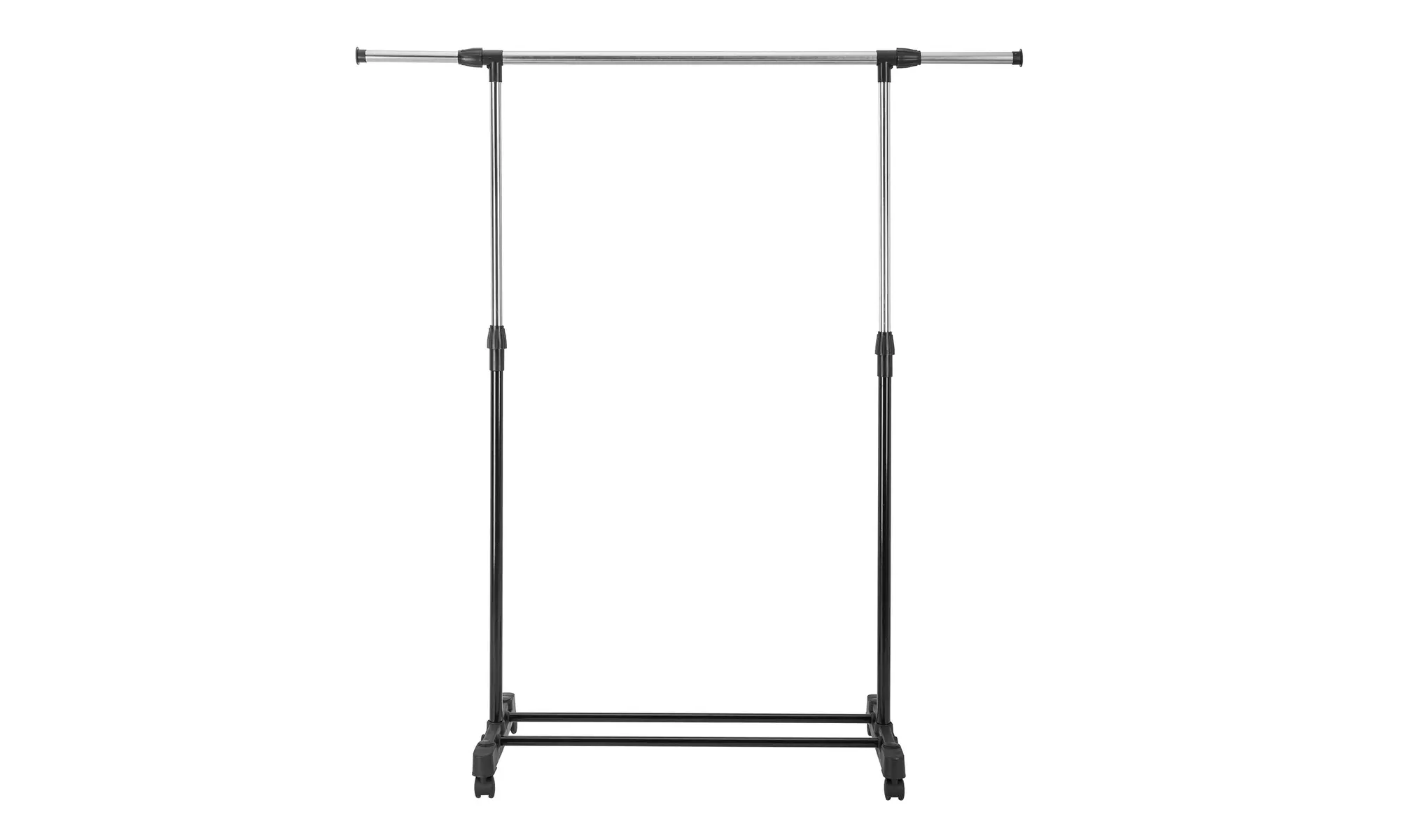 Single/Double Rail Stretching Stand Clothes Rack with Shoe Shelf