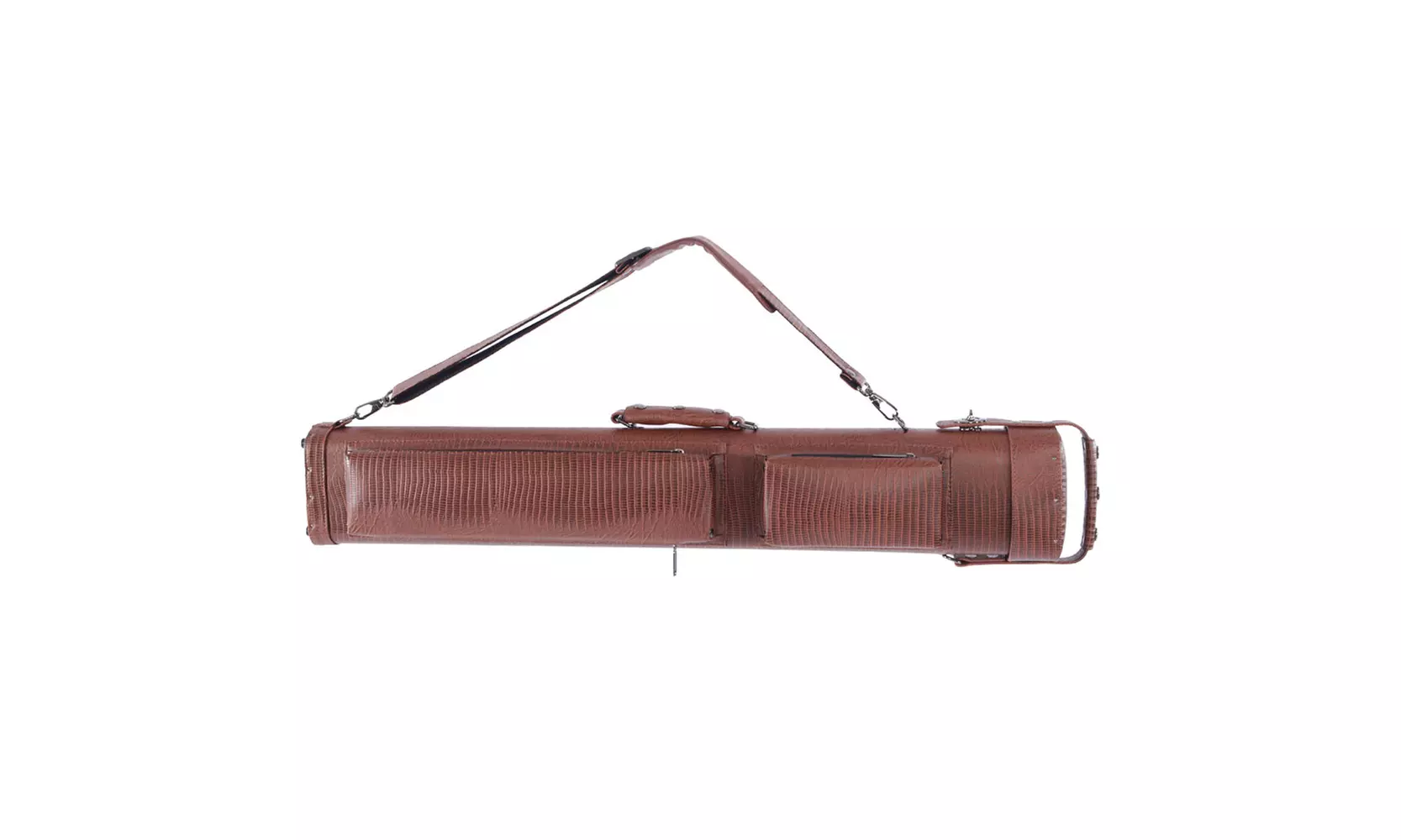  Plastic Leather Professional Pool Cue Case 34 inch Brown - Primary Image