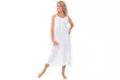 Alexander Del Rossa Womens 100% Cotton Lawn Nightgown, Long Tank Top Chemise - Second Medium