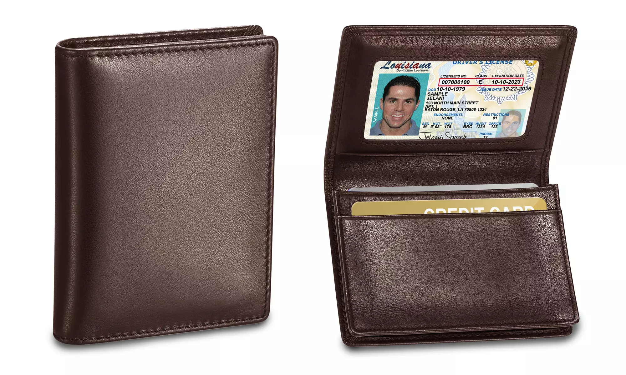 Premium RFID Men's Genuine Leather Compact Wallet