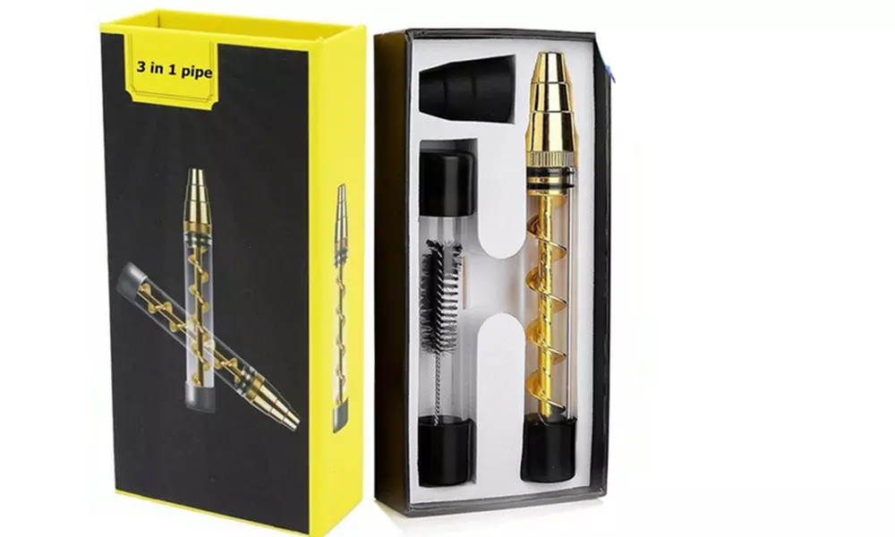New Twisted Glass Smoke Pipe Portable  Easy To Clean Glass Pipe