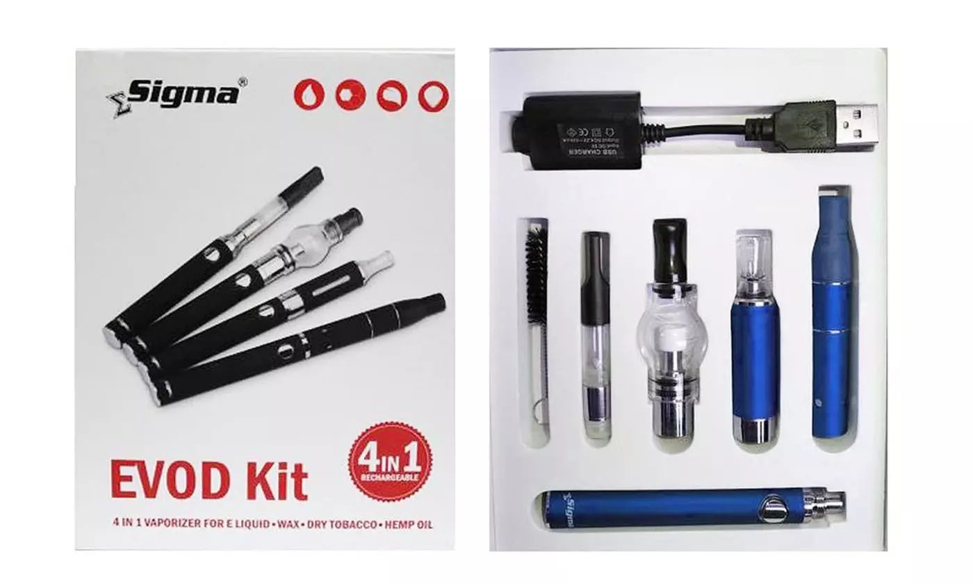 EVOD Kit 4 in 1 Vaporizer Kit (Wax, Dry, and Oil Tanks Included) - Second Medium
