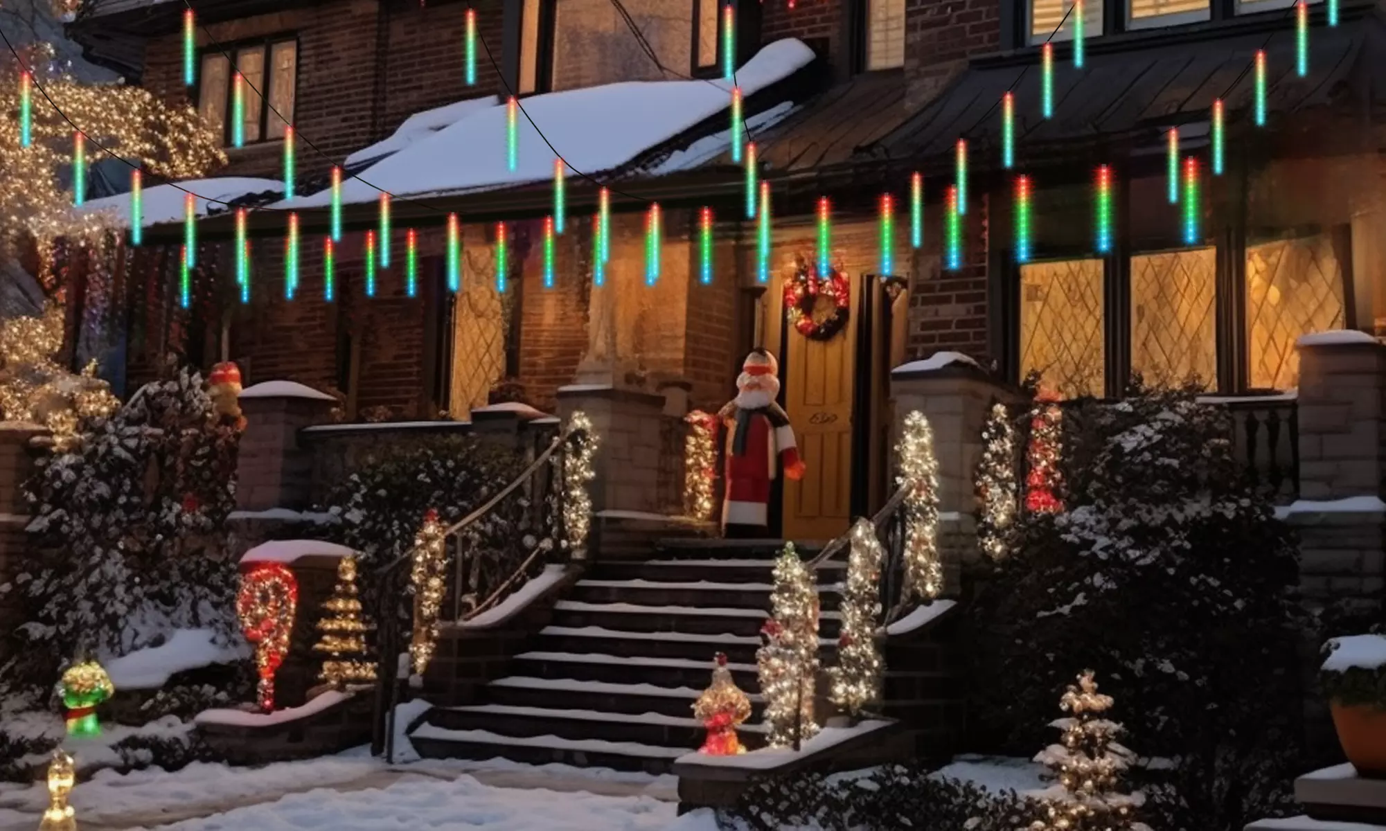 LED Outdoor Waterproof Christmas Lights Meteor Shower Tree Lights 
