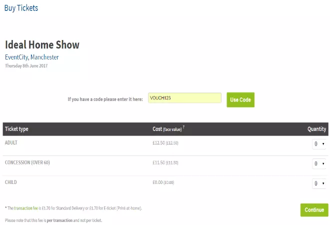 Ideal Home Show Code