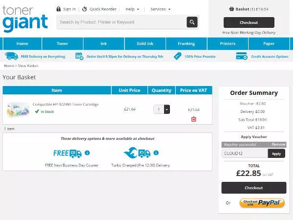 Toner Giant promo code