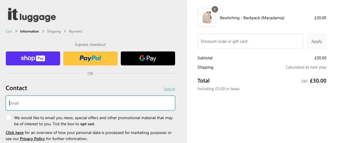 IT Luggage Promo Code