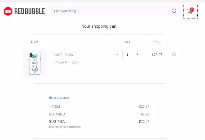 RedBubble coupon code