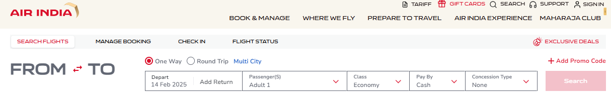 Air India Offer Code