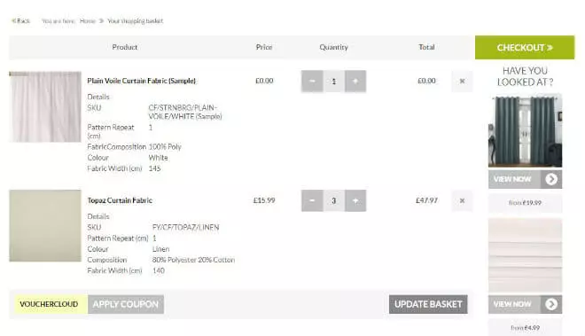 Terry s Fabrics voucher window