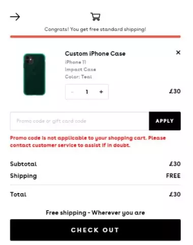 Casetify checkout