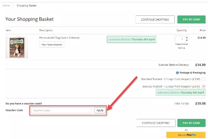Getting Personal Voucher Code