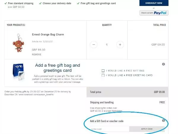 how to use swarovski voucher code