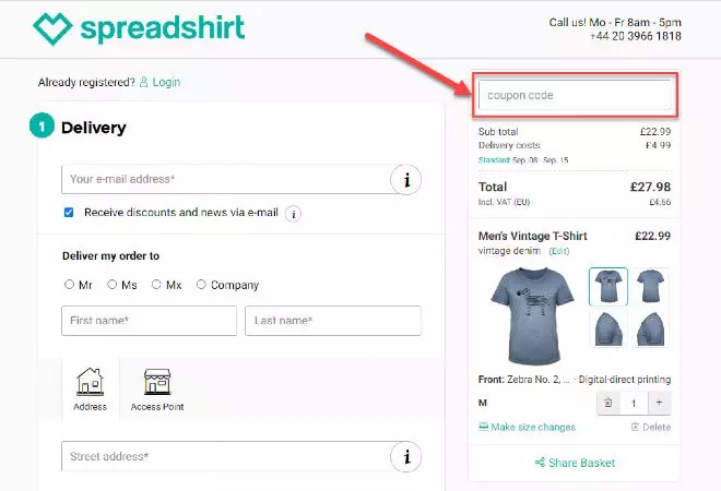 Spreadshirt Discount Code