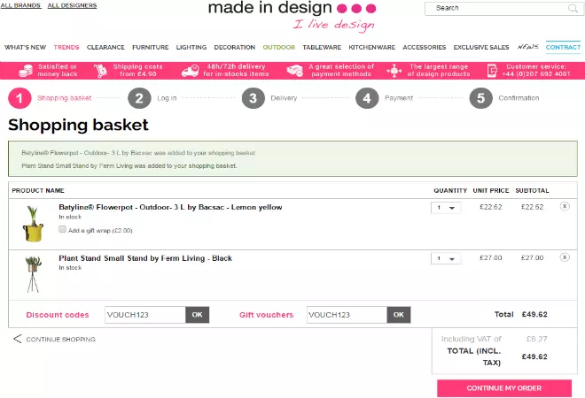 Made in Design Discount codes