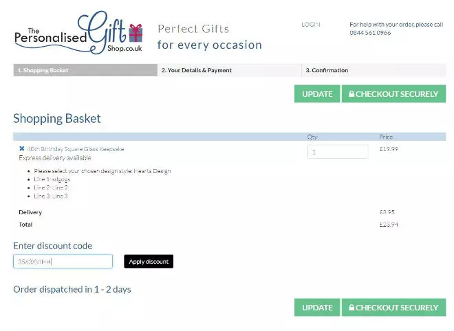 The Personalised Gift Shop Voucher Code