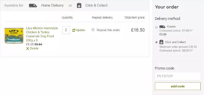 waitrose pet promo code