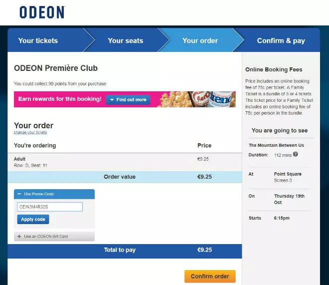 Odeon Vouchers