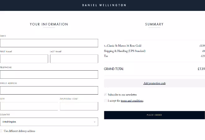 Daniel Wellington discount code