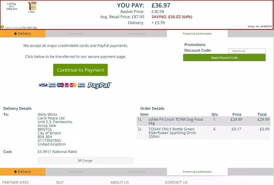 Approved Food Discount Code