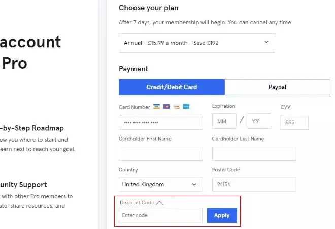 CodeAcademy Discount Code