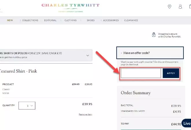 Charles Tyrwhitt Discount Code