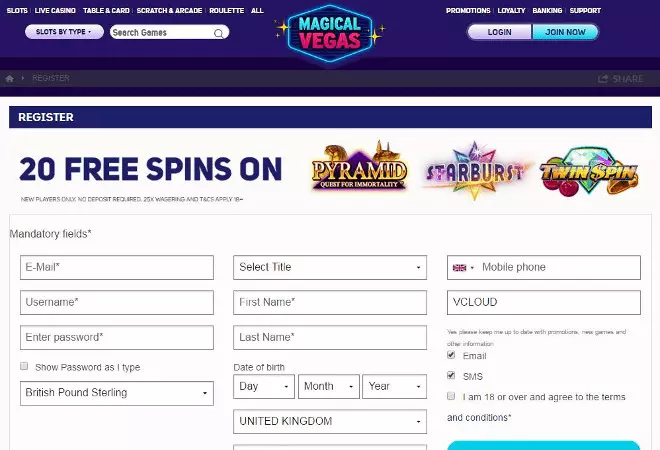 Magical Vegas promo code