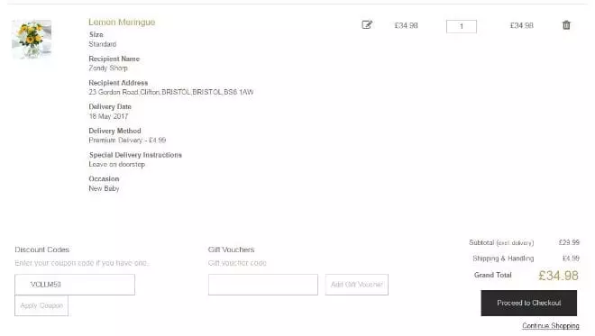 Blossoming Gifts Voucher Code