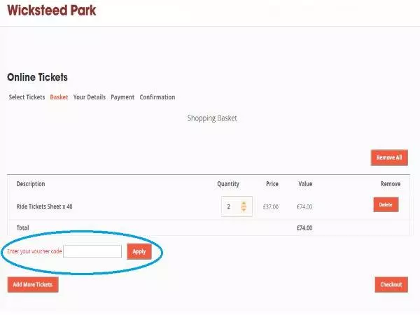 How to use Wicksteed Park vouchers