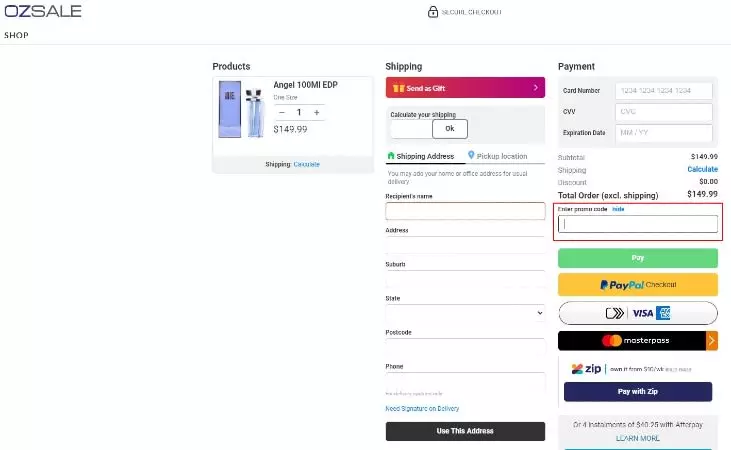 Ozsale Promo Code