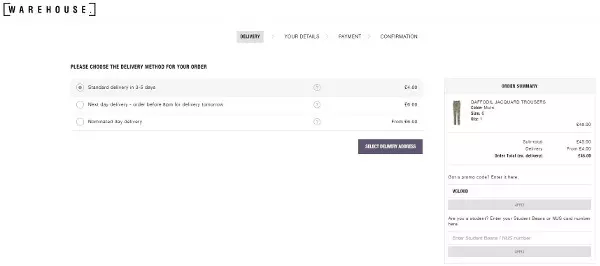 Warehouse promo codes