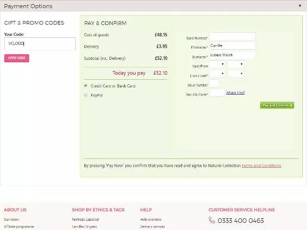 Natural Collection promo code