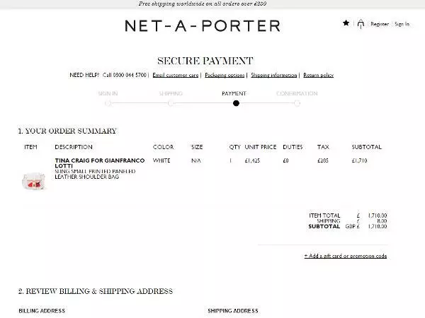 Net a Porter promo code
