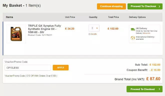 CarParts4Less Voucher Code