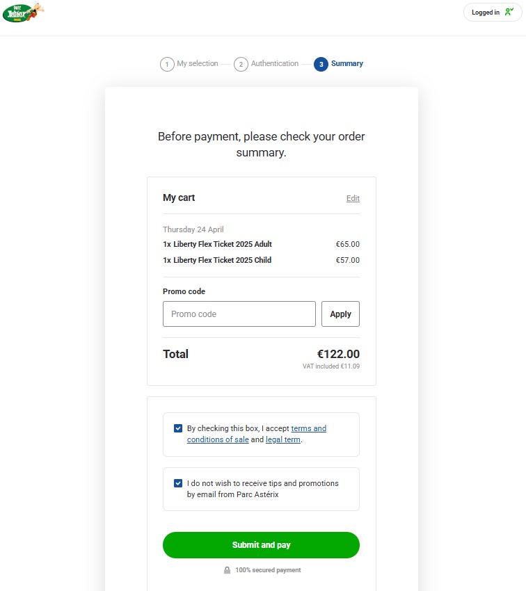 Code Promo Parc Asterix