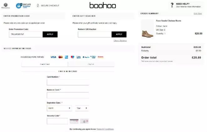 boohoo Promo Code